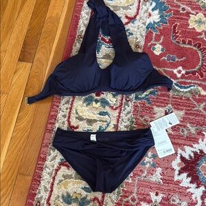 NWT Athleta Blue Bikini Swimwear Bottom - small